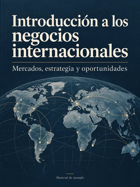 Portada ilustrativa de negocios internacionales